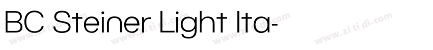 BC Steiner Light Ita字体转换